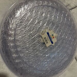 Clear Textured Serving Platter Set of 5